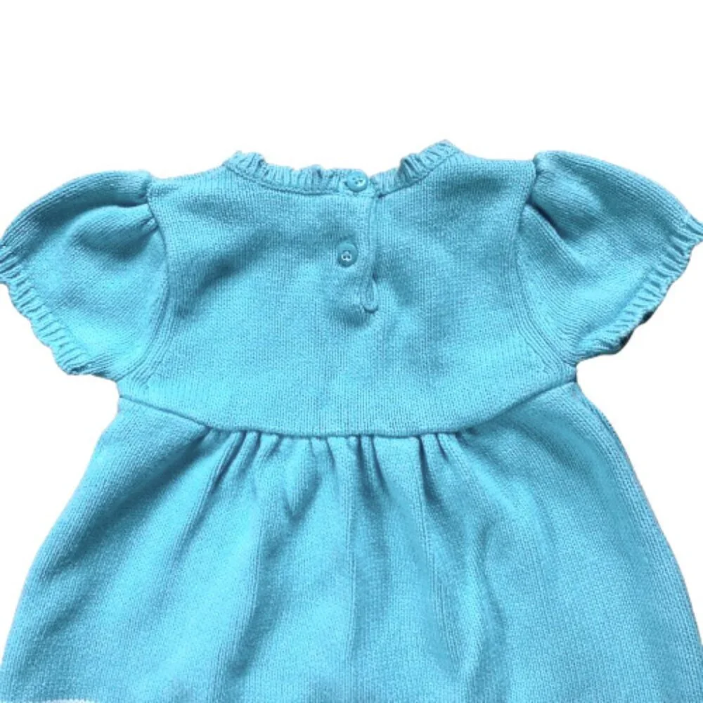 Gymboree Girl's SS Cable Knit Sweater Dress Embroidered Pull-over, 12-18 months